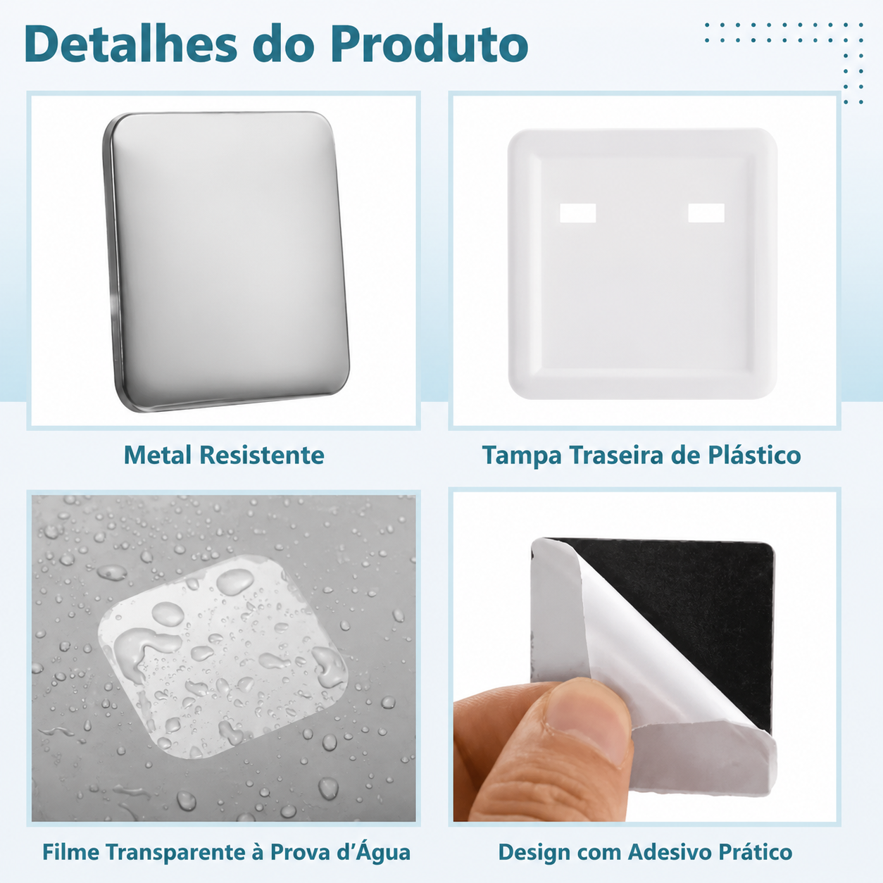Kit Completo para Botton e Ímã de Geladeira Quadrado 50mm — 50 Conjuntos