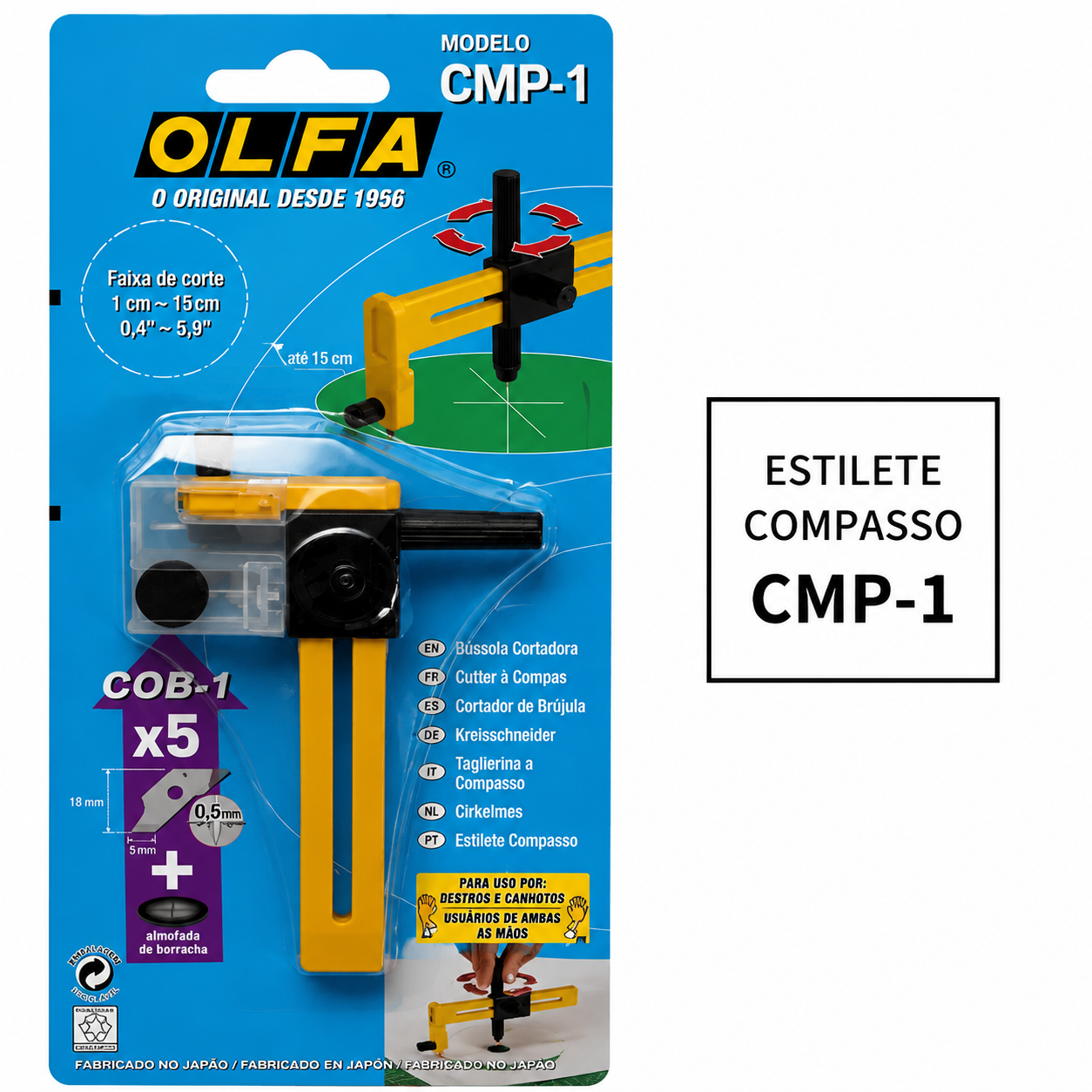 Estilete Multiuso OLFA CMP-1 + Lâmina Japonesa Pronta pra Usar