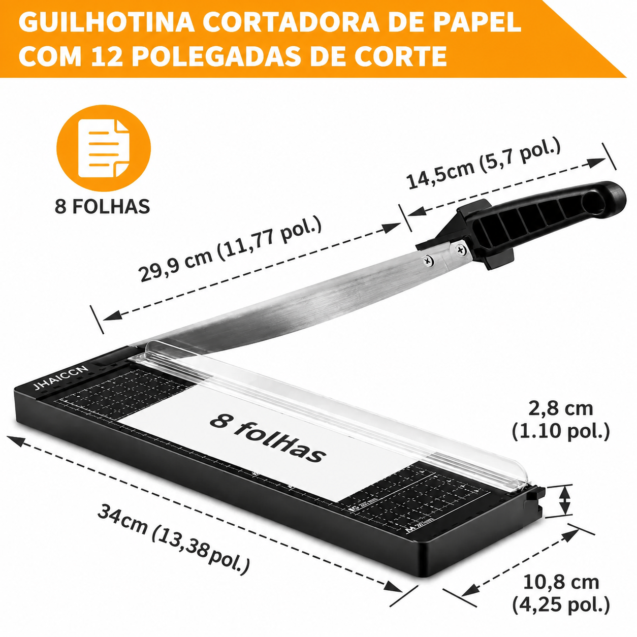 Guilhotina de Papel A4 com Arredondador de Cantos R4 — Corte Profissional em Casa
