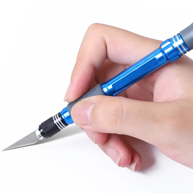 Mini Craft Knife Cabo Alumínio + 4 Lâminas Reserva
